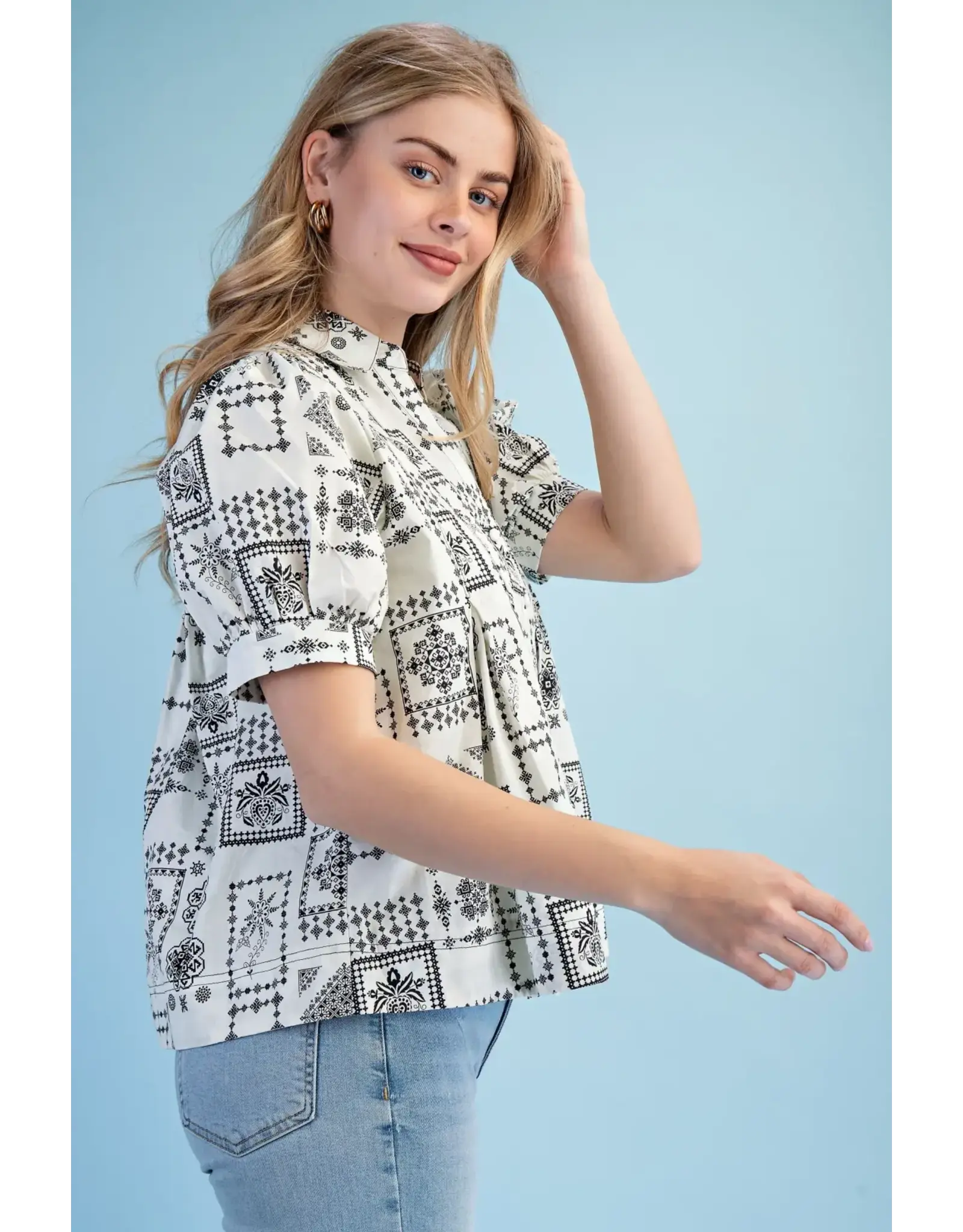 Tilly Floral Jacquard Print Shirt