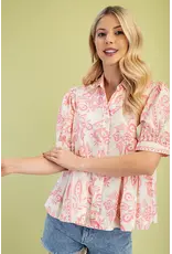 Polly Pink Pintuck Blouse