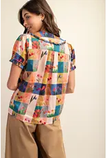 Tulip Peter Pan Collar Button Down Shirt