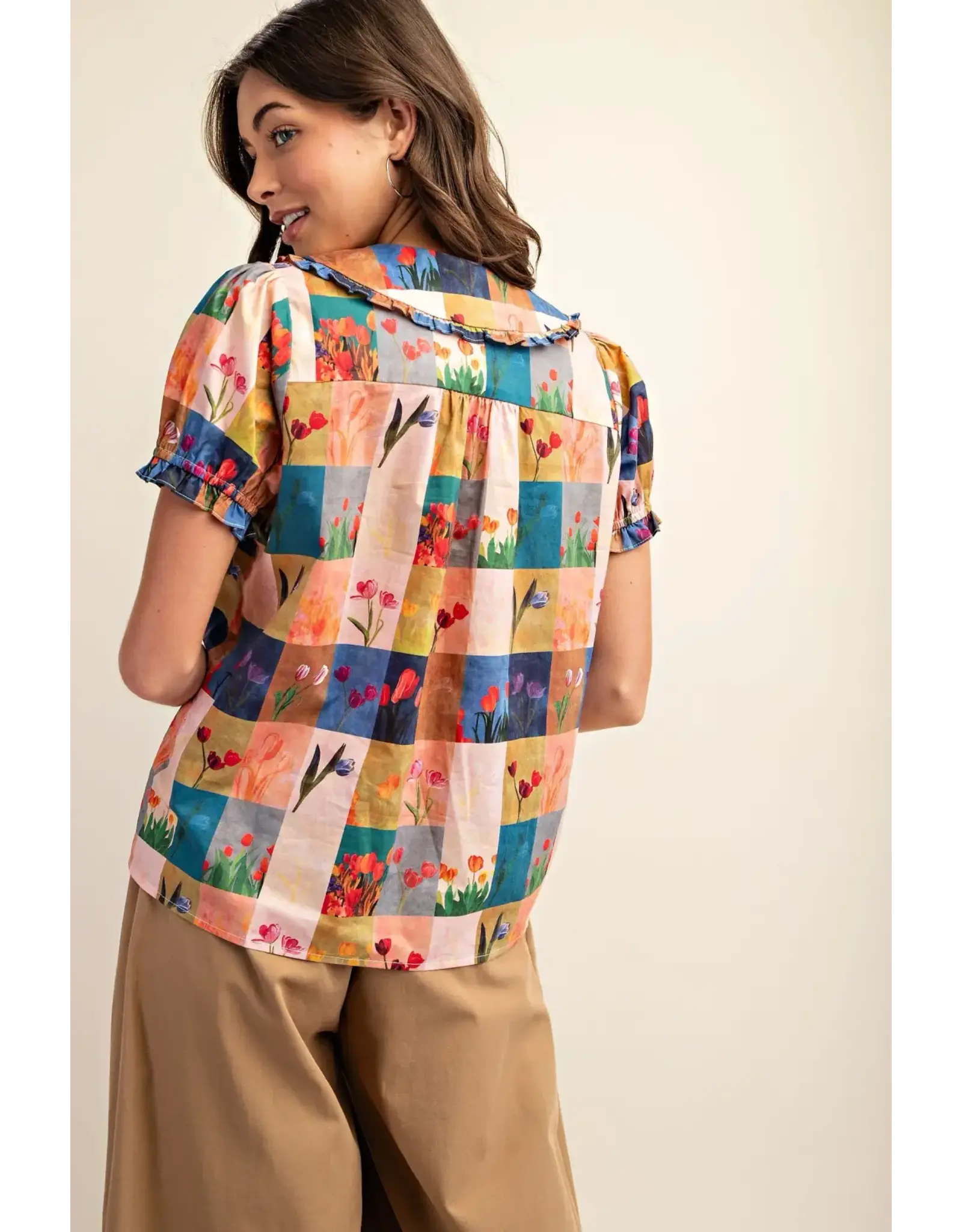 Tulip Peter Pan Collar Button Down Shirt