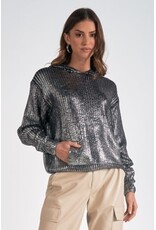 Paris Silvered Hoody Sweater
