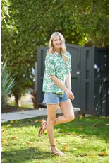 Polly Green Pintuck Blouse