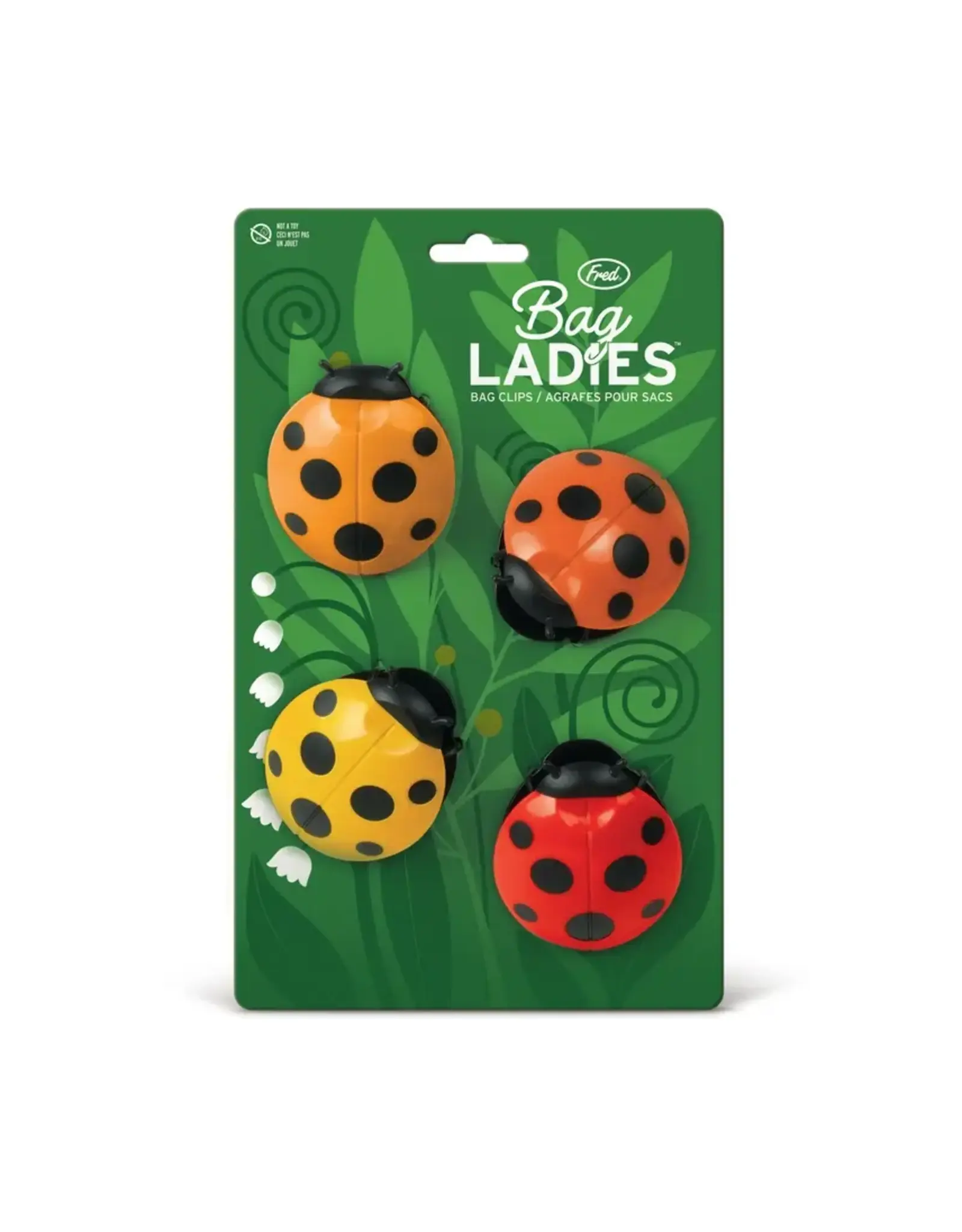 Bag Ladies Ladybug Bag Clips Set of 4