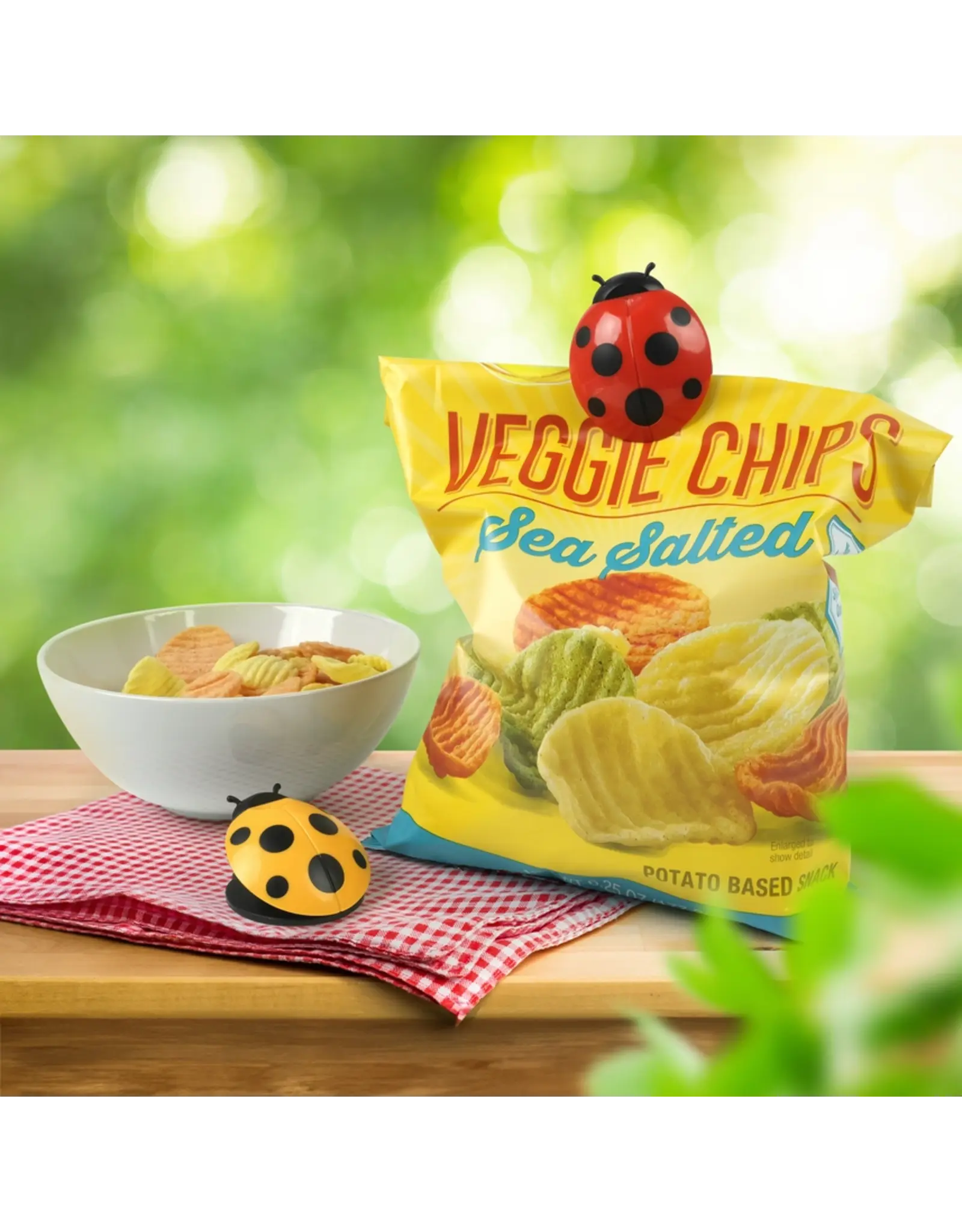 Bag Ladies Ladybug Bag Clips Set of 4