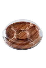 Farberware 14" Round Lazy Susan Make and Take Acacia Board