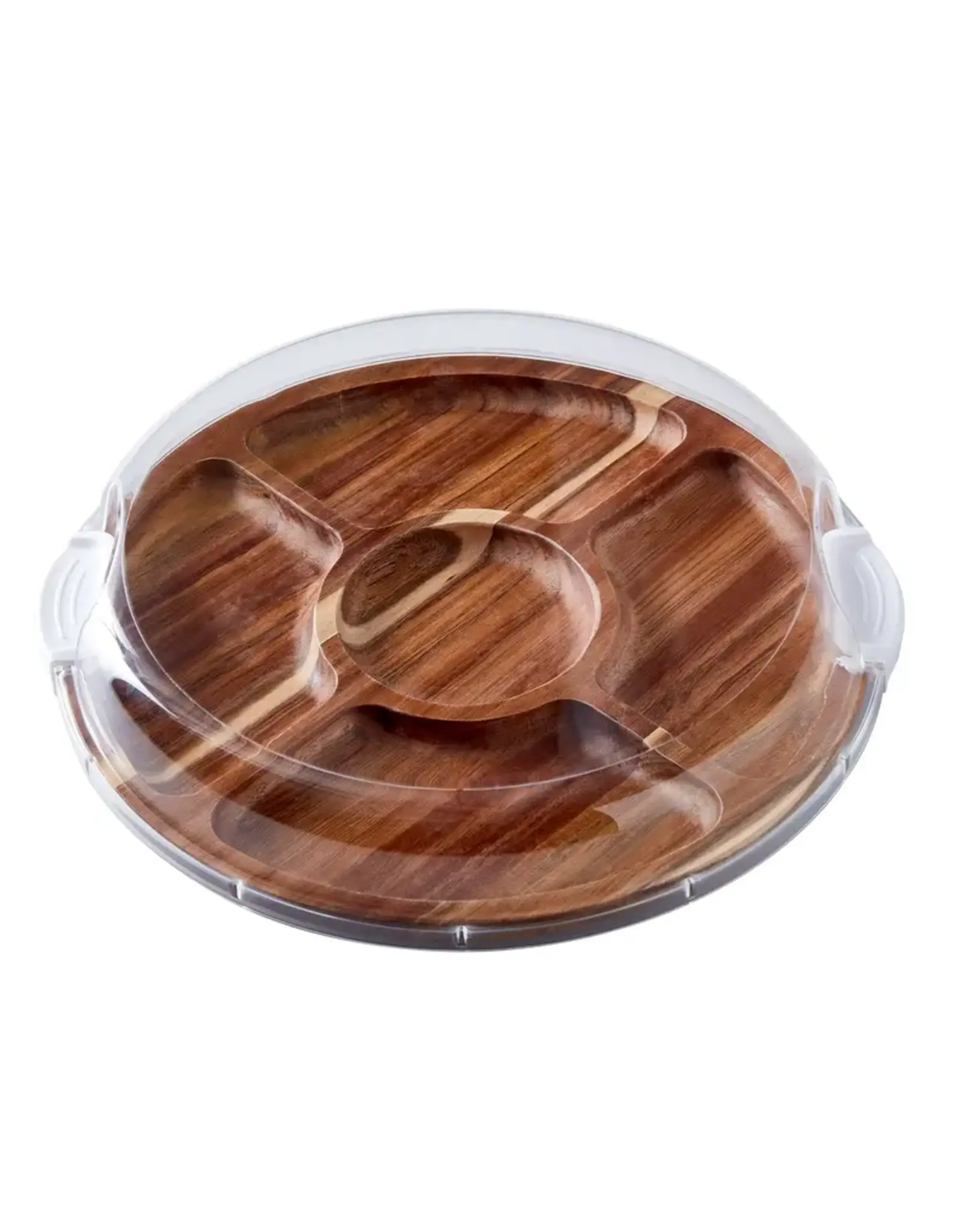 Farberware 14" Round Lazy Susan Make and Take Acacia Board