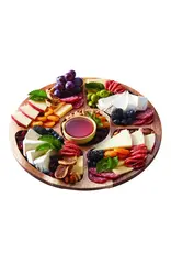 Farberware 14" Round Lazy Susan Make and Take Acacia Board