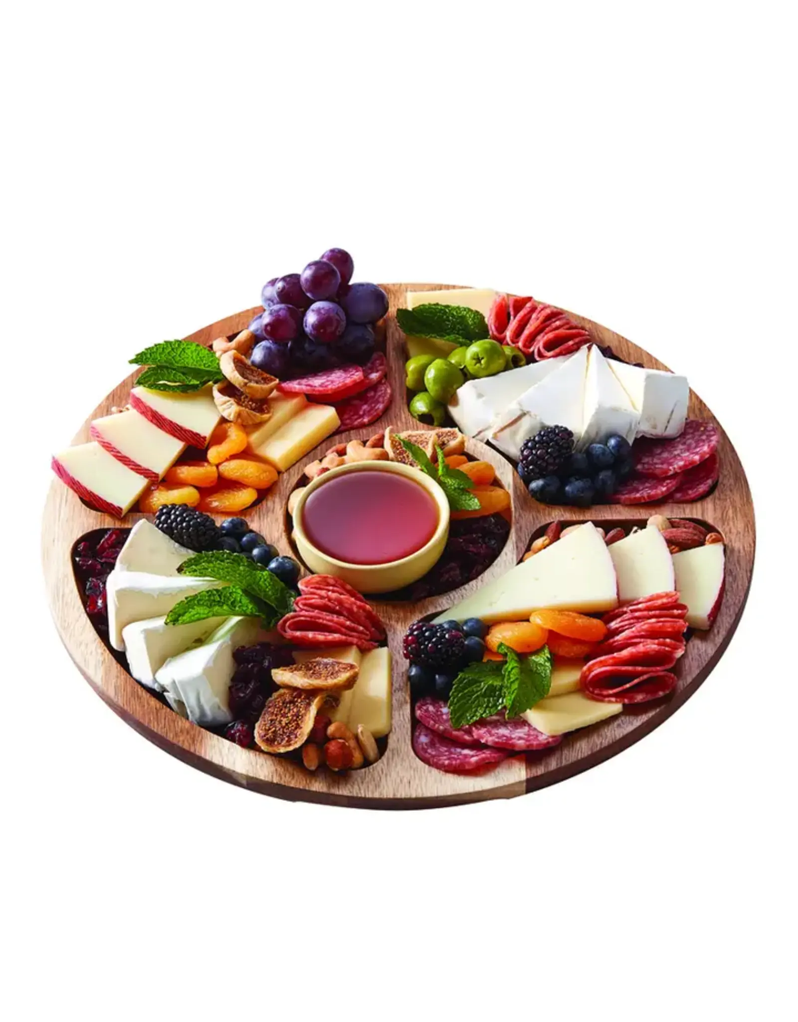 Farberware 14" Round Lazy Susan Make and Take Acacia Board