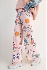 Juno Floral Print Pink Pants