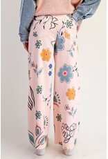 Juno Floral Print Pink Pants