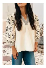 Annie Floral  Patchwork Blouse