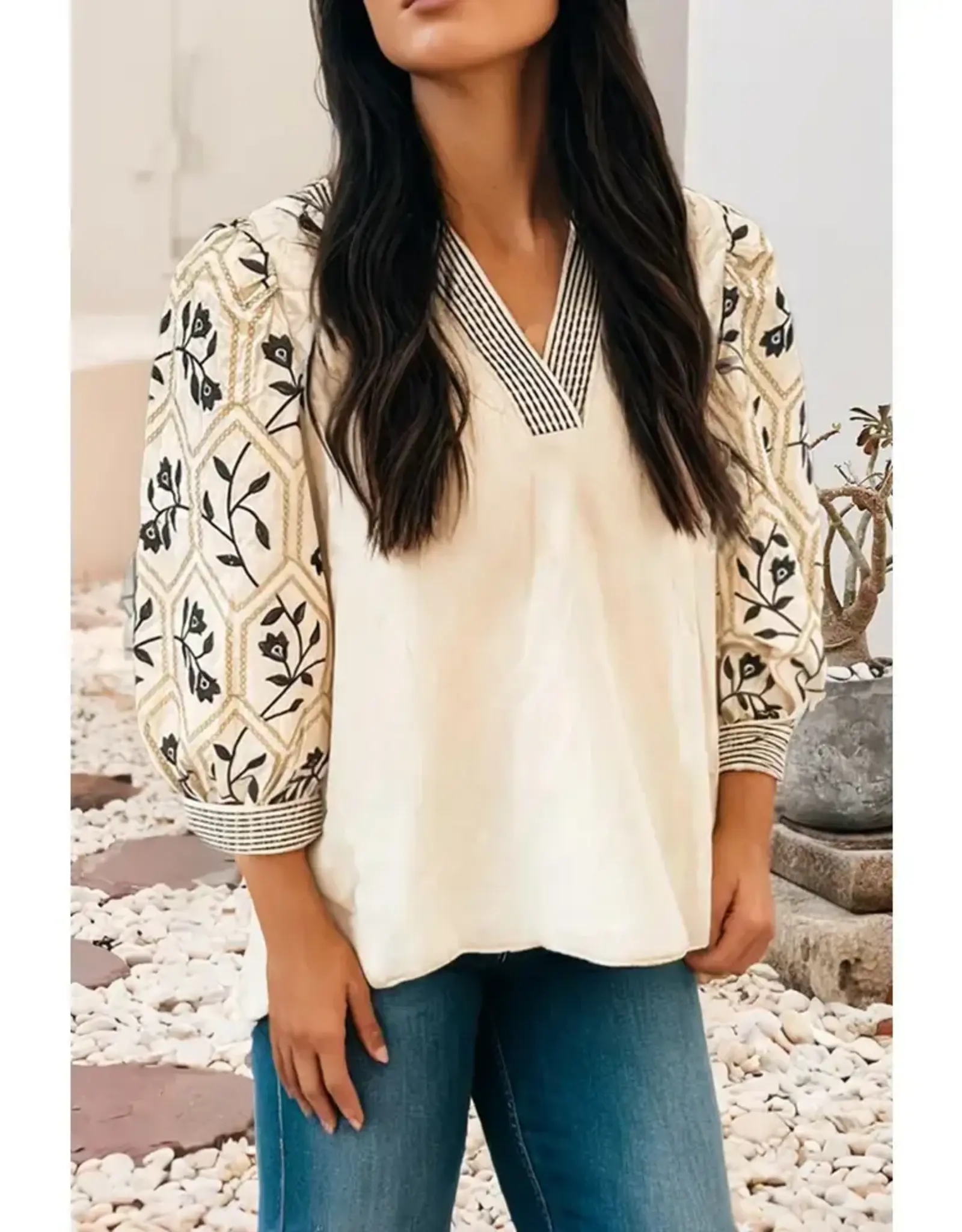 Annie Floral  Patchwork Blouse