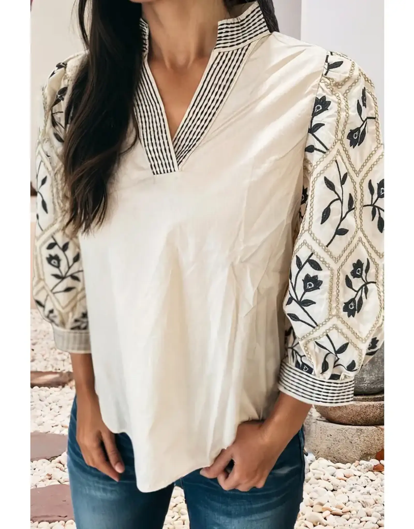 Annie Floral  Patchwork Blouse