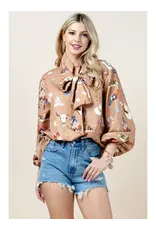 Mandy Western  Print Blouse