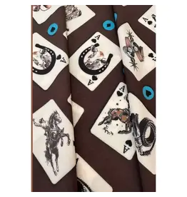 Jade Western Card Print Scarf