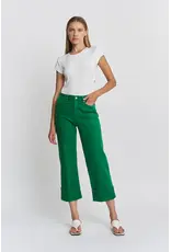Mattie Green High Rise Wide Crop Cuffed
