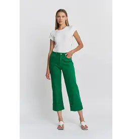 Mattie Green High Rise Wide Crop Cuffed