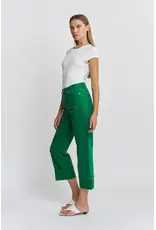 Mattie Green High Rise Wide Crop Cuffed