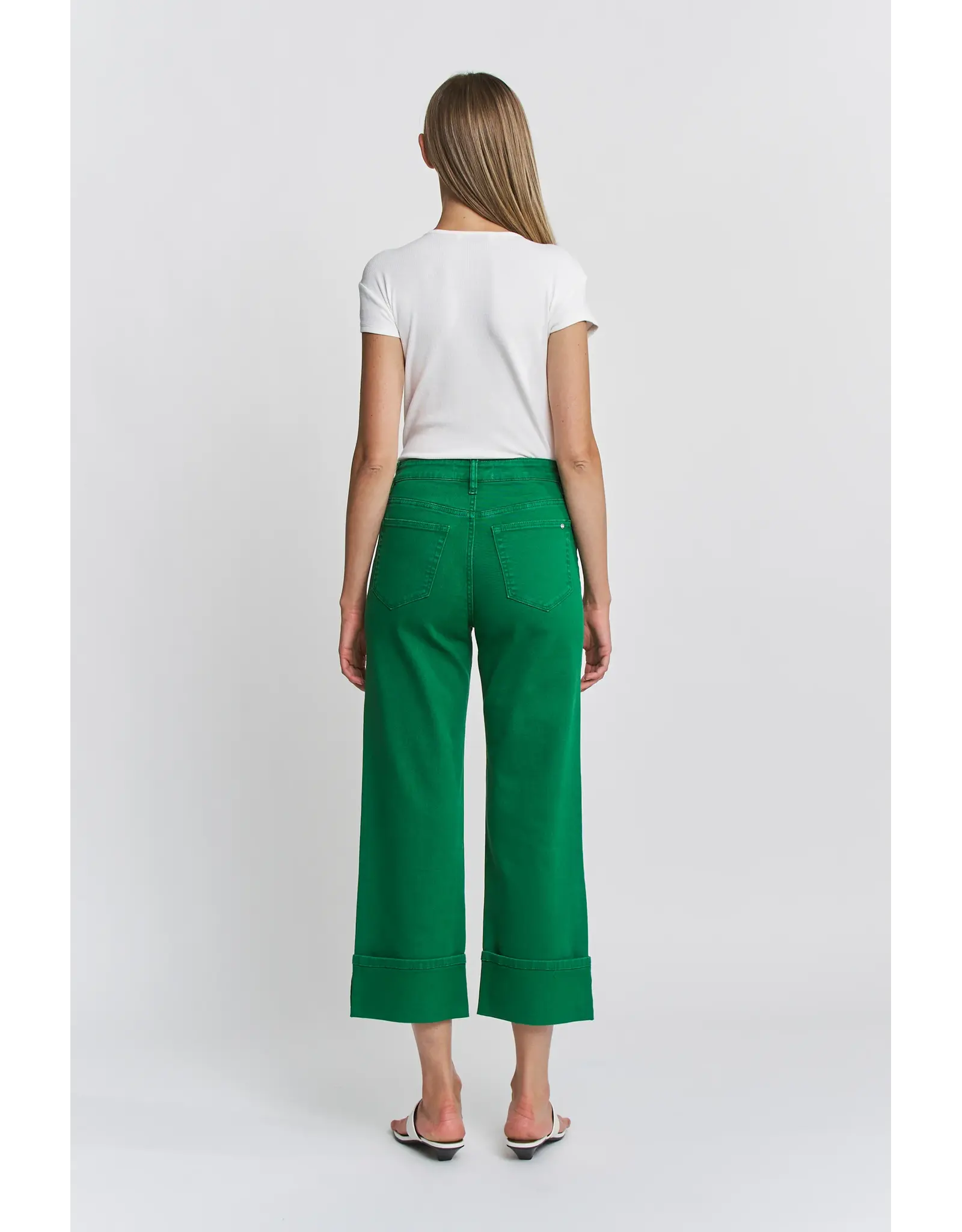 Mattie Green High Rise Wide Crop Cuffed