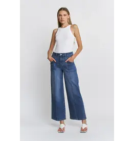Marnie High Rise Wide Crop Cuffed Jean