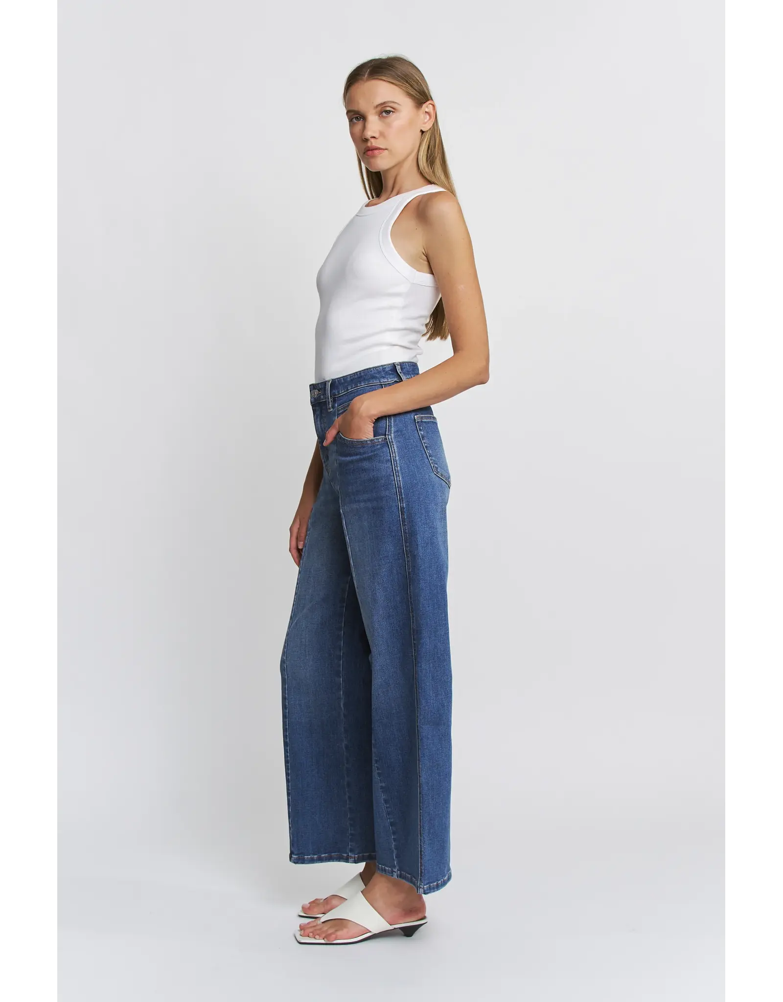 Marnie High Rise Wide Crop Cuffed Jean