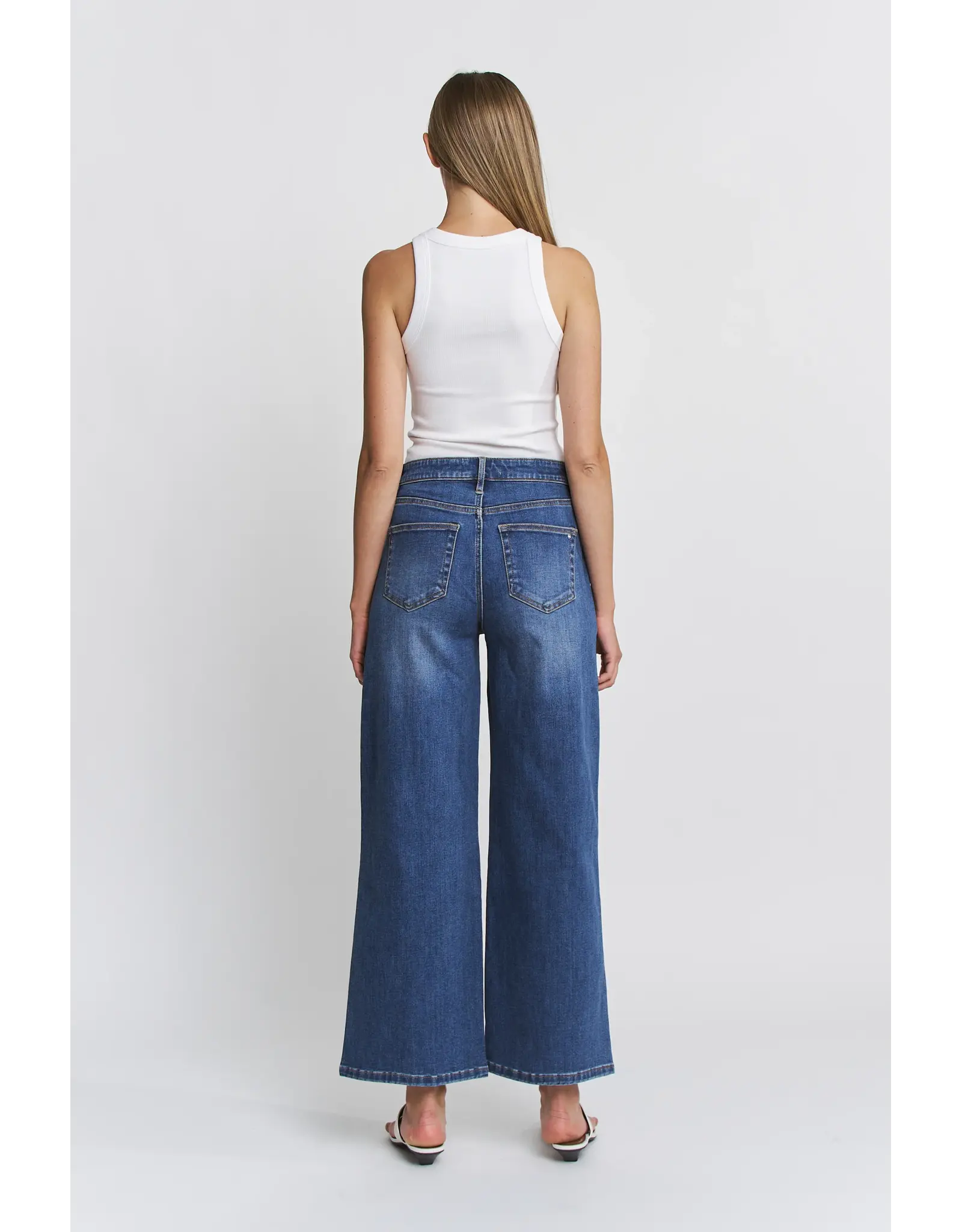 Marnie High Rise Wide Crop Cuffed Jean