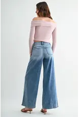 Madden High Rise Wide Leg Patch Pocket Jean