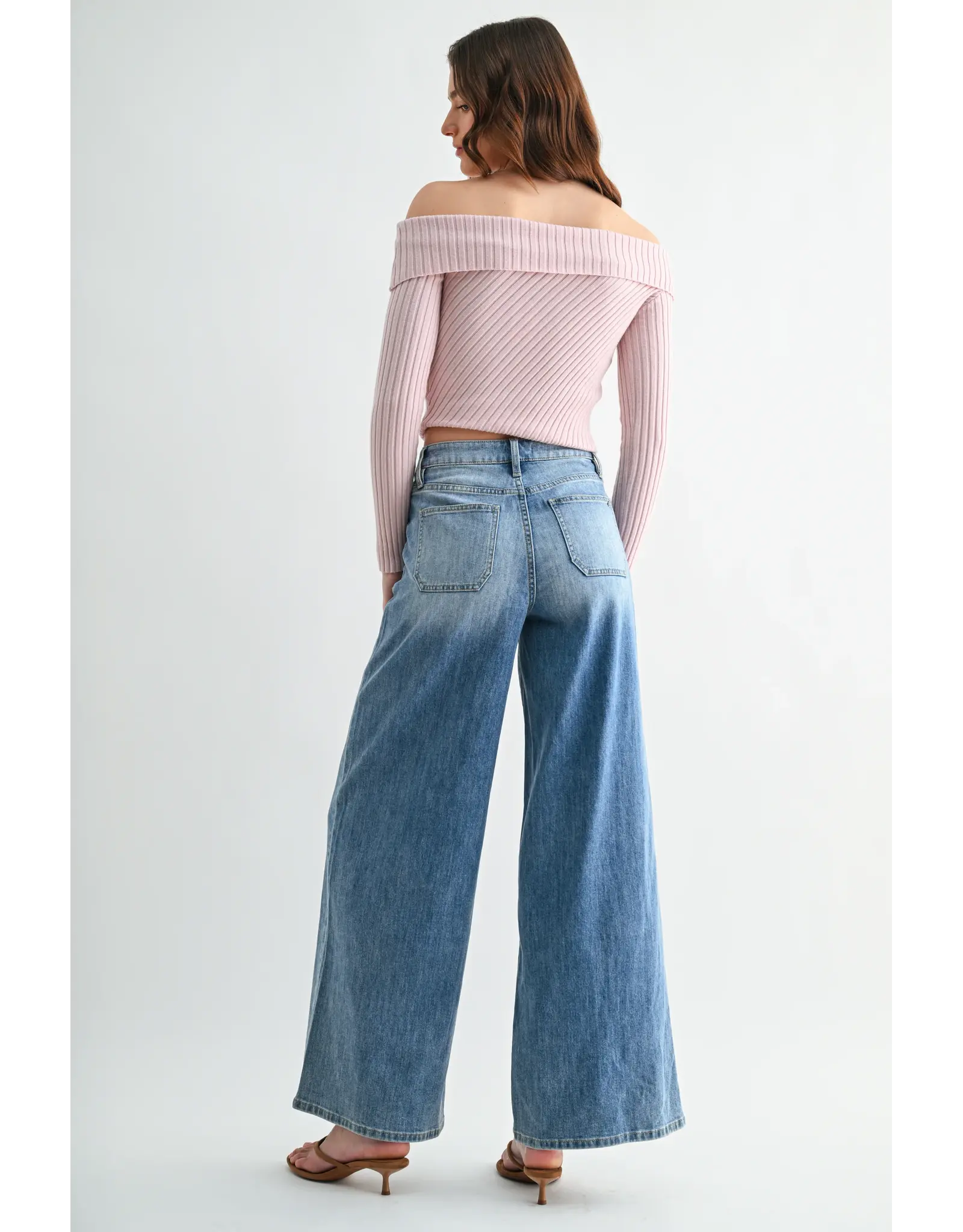 Madden High Rise Wide Leg Patch Pocket Jean