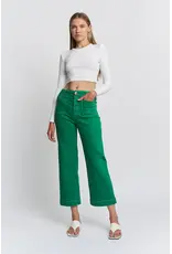 Madelyn Green Super High Rise Cropped Jeans