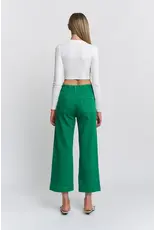 Madelyn Green Super High Rise Cropped Jeans