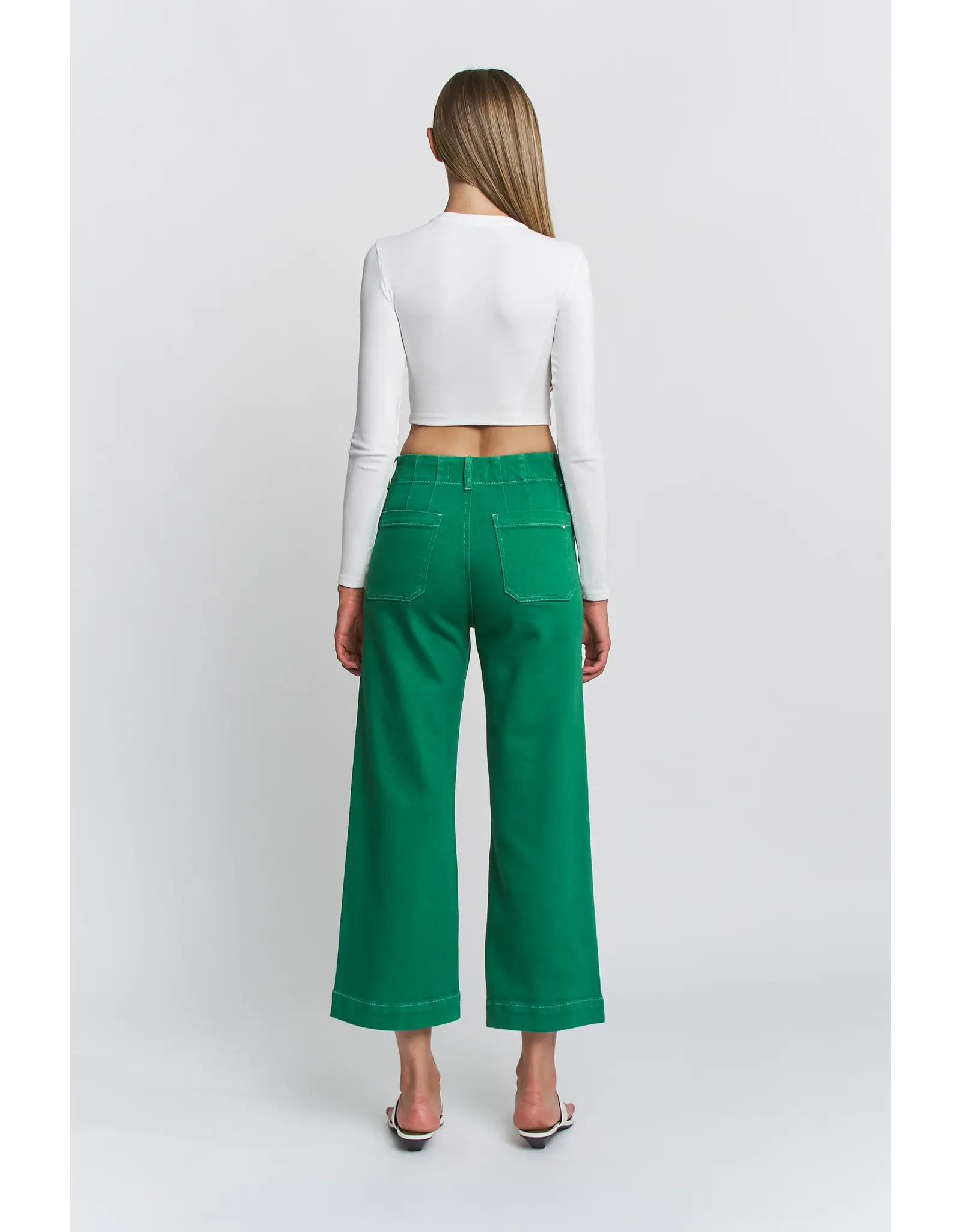Madelyn Green Super High Rise Cropped Jeans