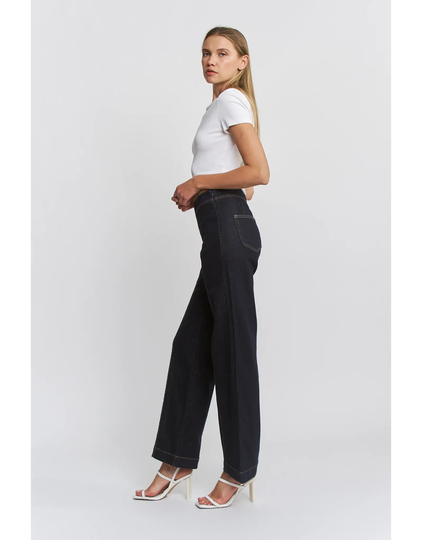 Marley Pull-On Split Seam Jeans