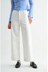 Marlowe White Wide Leg Ankle Jeans