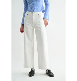 Marlowe White Wide Leg Ankle Jeans