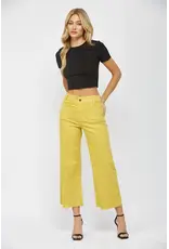 Buttercup Yellow Cropped Front Pocket Jeans
