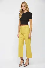 Buttercup Yellow Cropped Front Pocket Jeans