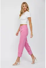 Marla Pink High Rise Wide Leg Jeans