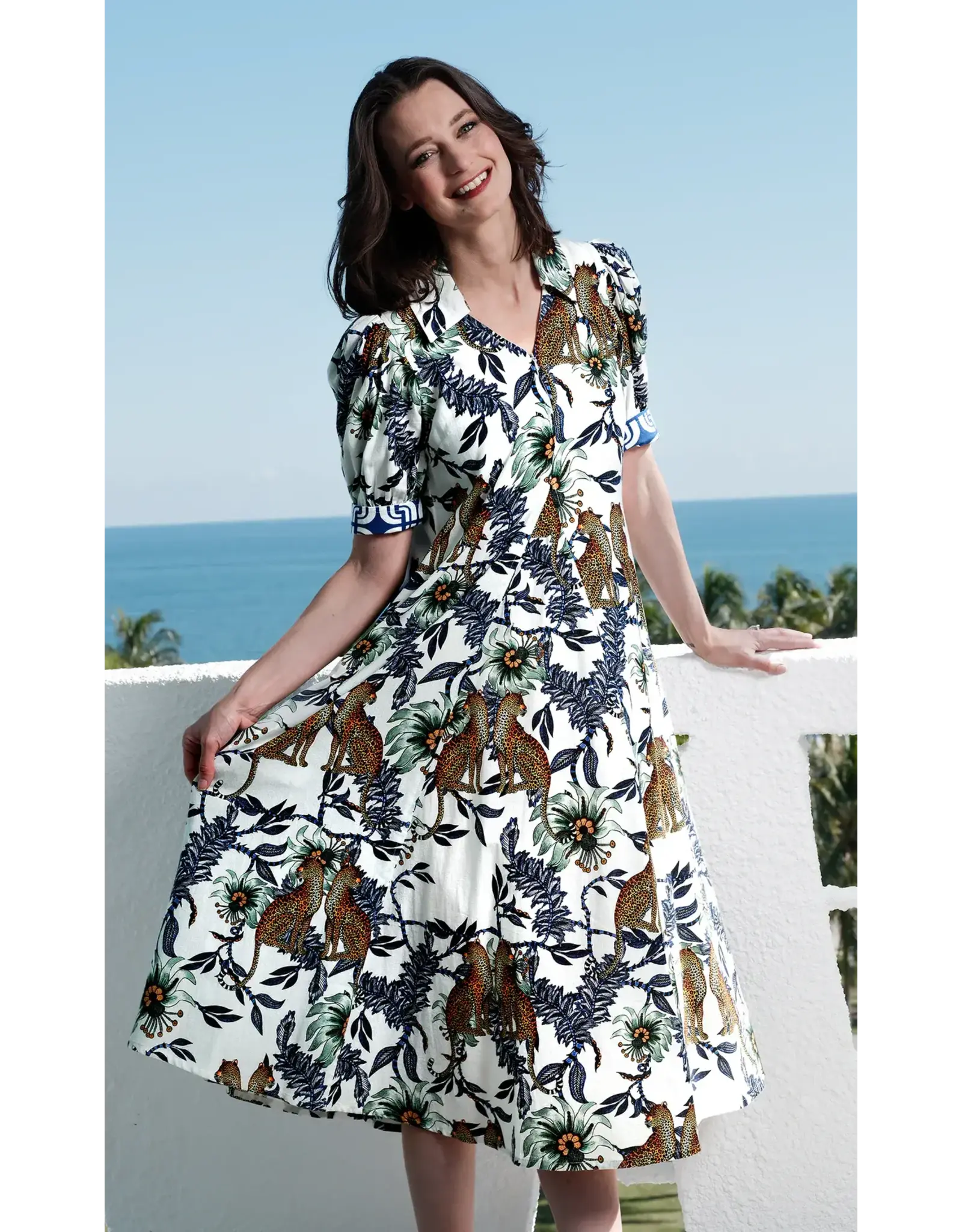 Dizzy Lizzie Montauk Dress Cheetahs and Floral