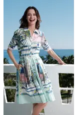 Mrs Maisel Green Coach Print Dress