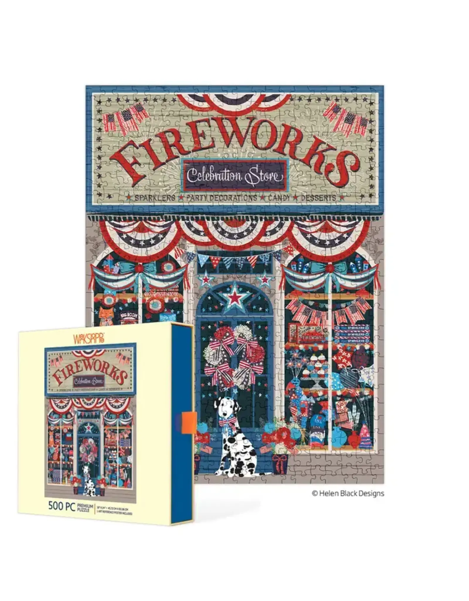 Flags & Fireworks 500 Piece Puzzle