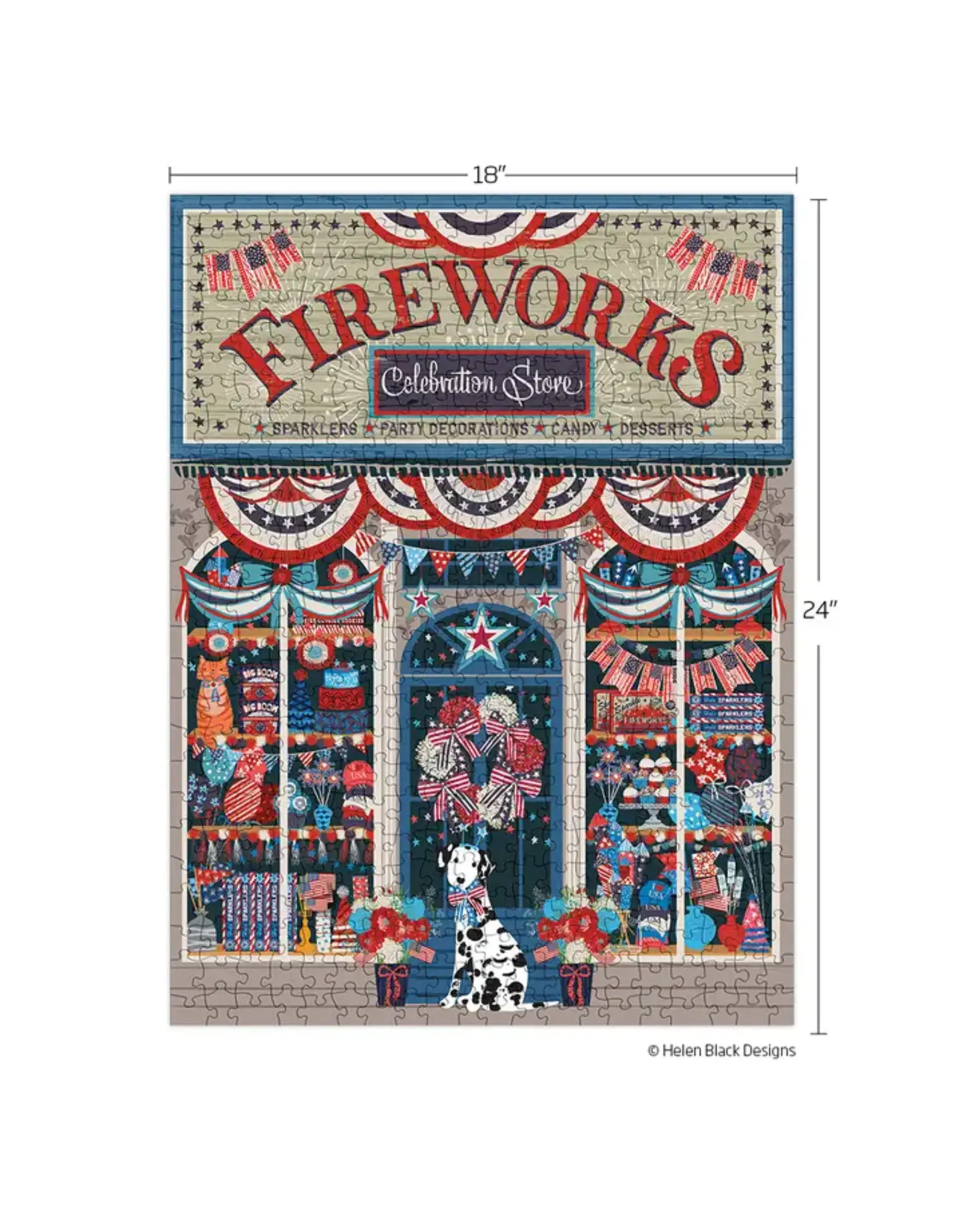 Flags & Fireworks 500 Piece Puzzle