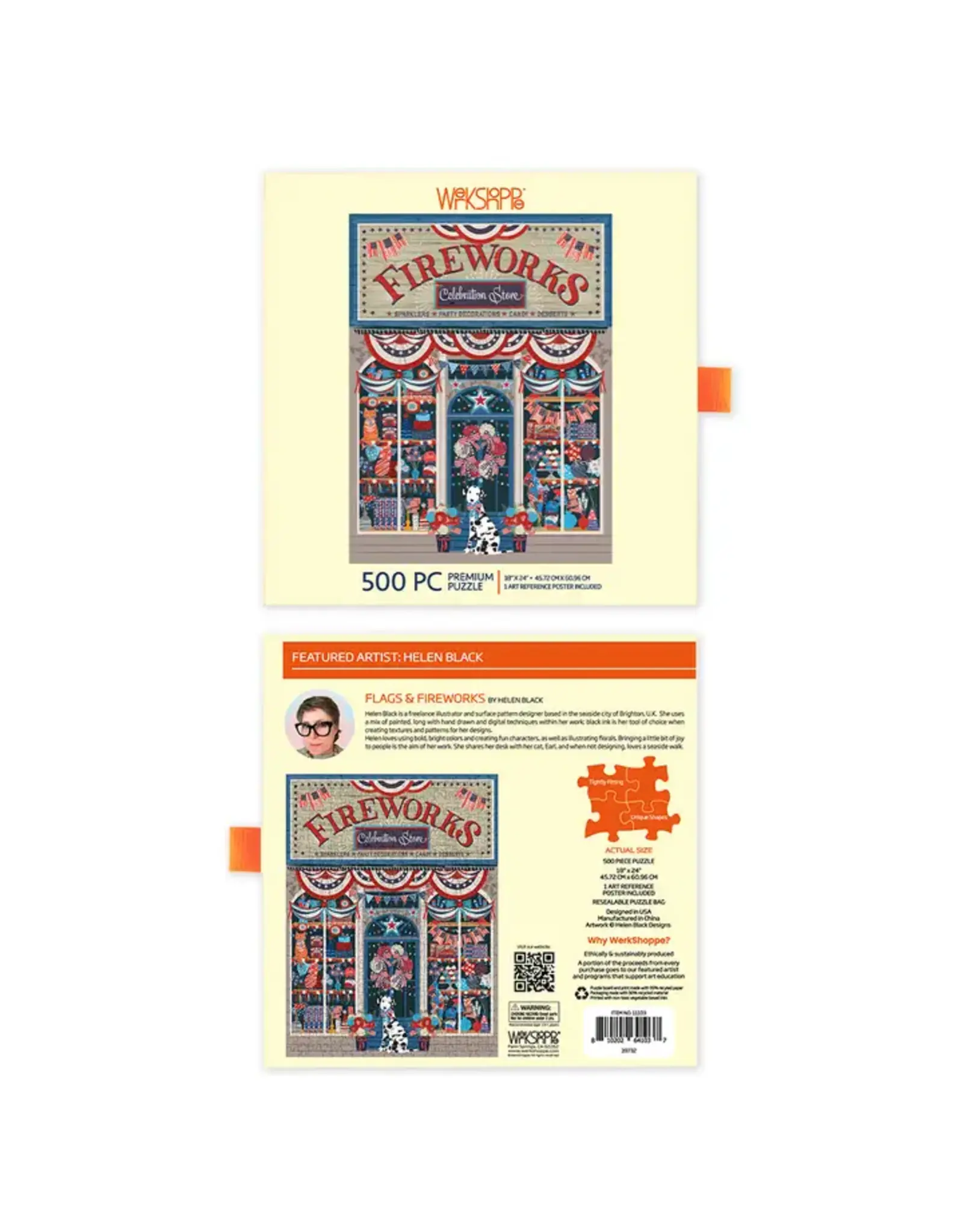 Flags & Fireworks 500 Piece Puzzle