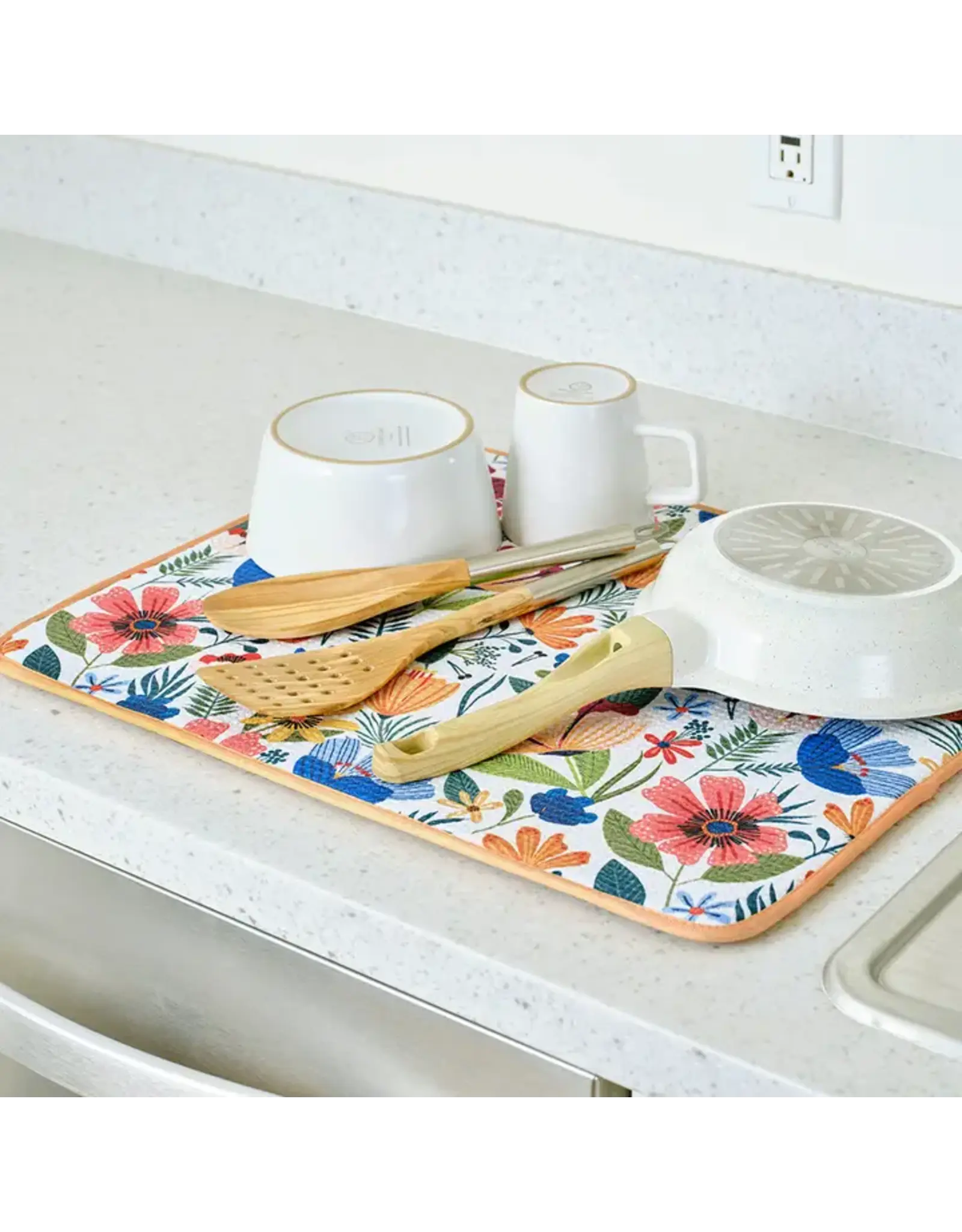 Field of Flowers Microfiber Dish Drying Mats