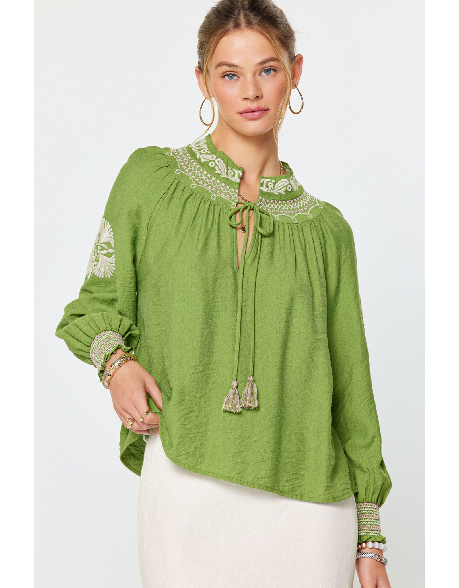 Carmelita Embroidered Peasant Blouse