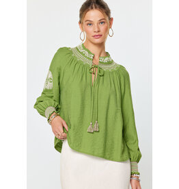 Carmelita Embroidered Peasant Blouse