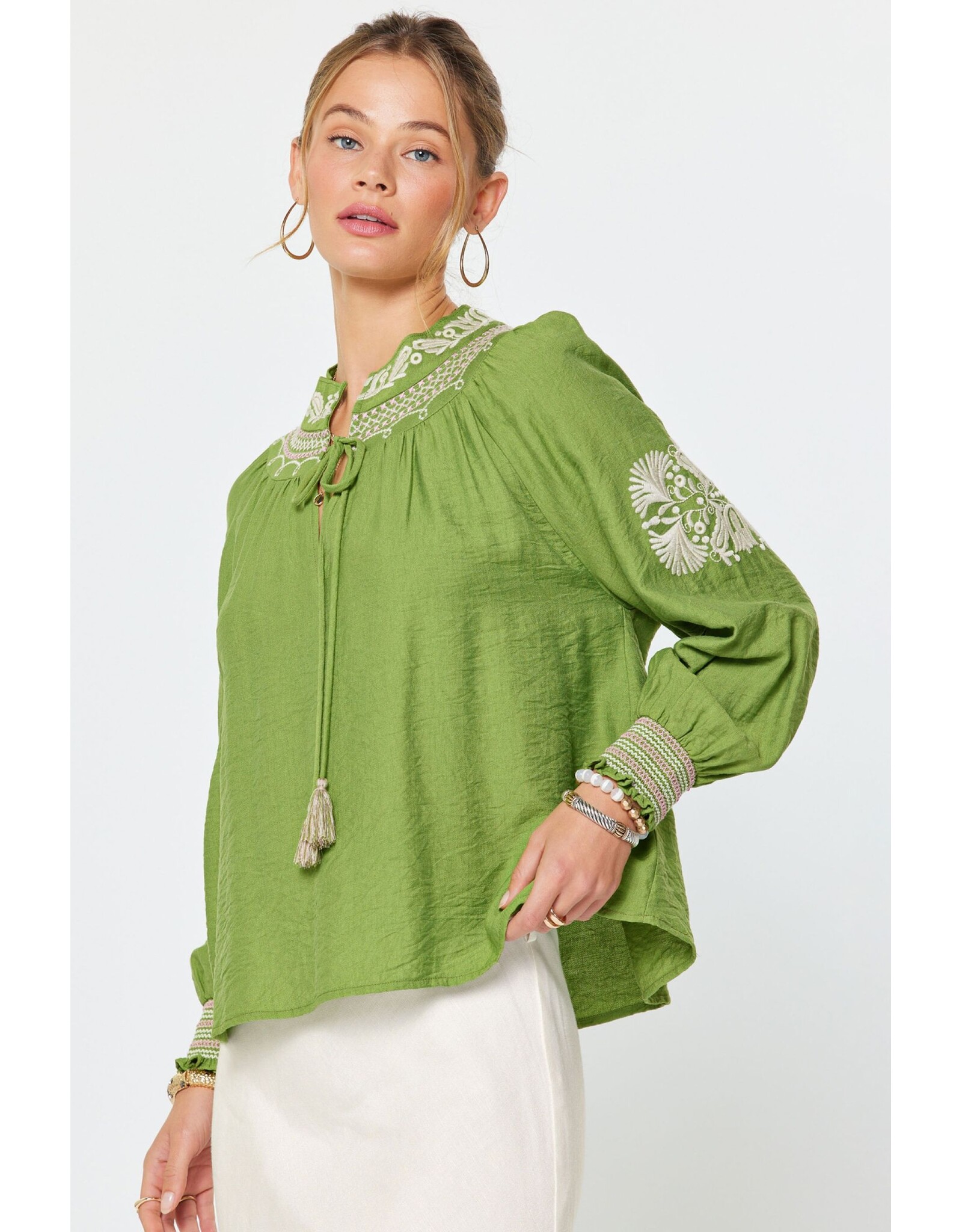 Carmelita Embroidered Peasant Blouse