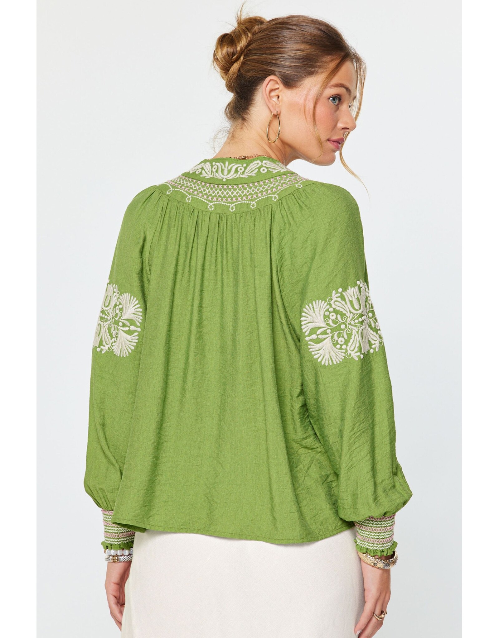 Carmelita Embroidered Peasant Blouse