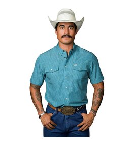 Ferrell Miles Short Sleeve Snap Turquoise
