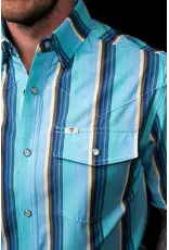 Ferrell Tristan Short Sleeve Snap Blue Shirt