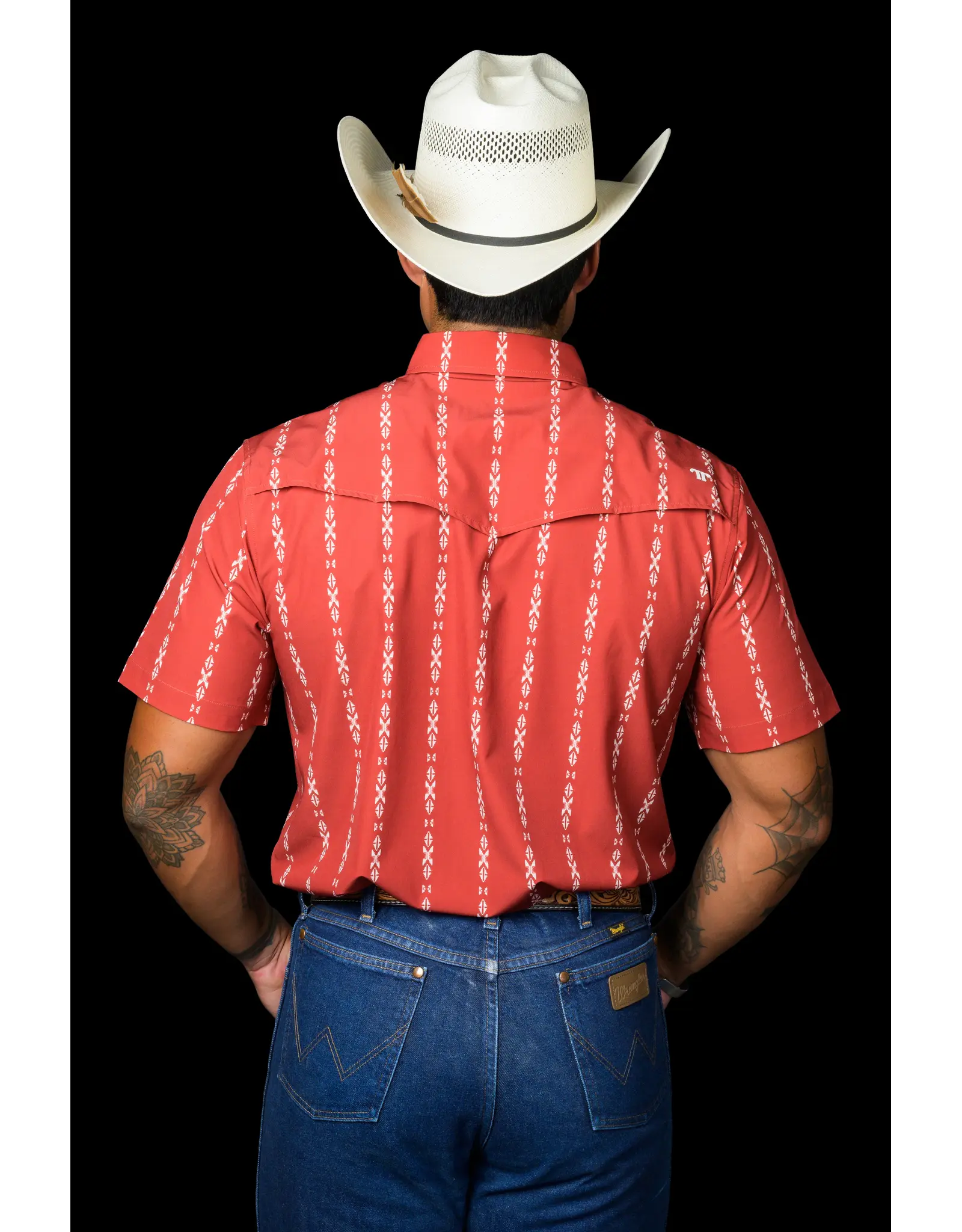 Ferrell Maverick Short Sleeve Snap Red Shirt